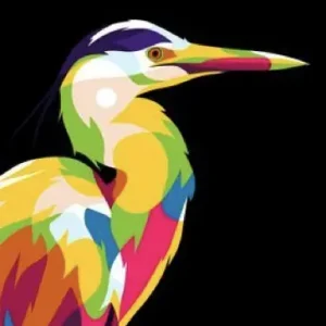 Neon Great Heron