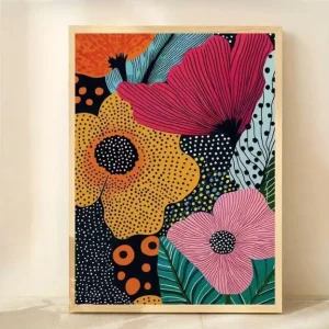 Vibrant Polka Bloom